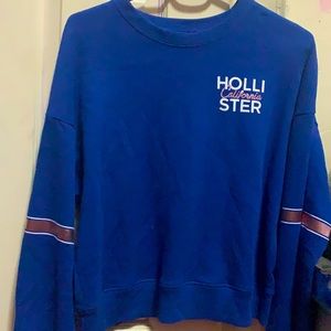 Blue cropped sweater from hollister